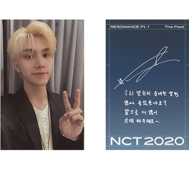 1/23PCS KPOP 2020 NCT Photocard RESONANCE PT.1 New Album Signature Blue Ins Small LOMO Card Self Made For Fans Gift Collection