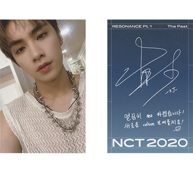 1/23PCS KPOP 2020 NCT Photocard RESONANCE PT.1 New Album Signature Blue Ins Small LOMO Card Self Made For Fans Gift Collection