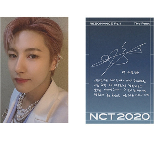 1/23PCS KPOP 2020 NCT Photocard RESONANCE PT.1 New Album Signature Blue Ins Small LOMO Card Self Made For Fans Gift Collection