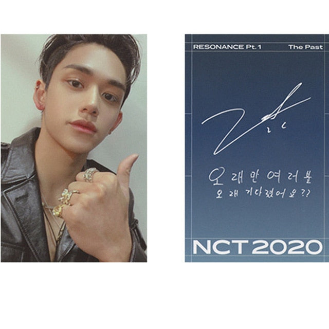 1/23PCS KPOP 2020 NCT Photocard RESONANCE PT.1 New Album Signature Blue Ins Small LOMO Card Self Made For Fans Gift Collection