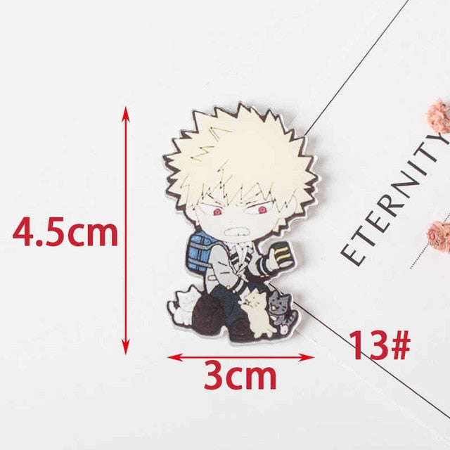 1 PCS Painting cartoon mix My Hero Academia for Clothing Acrylic Badges Kawaii Icons on The Backpack Pin Brooch Badge