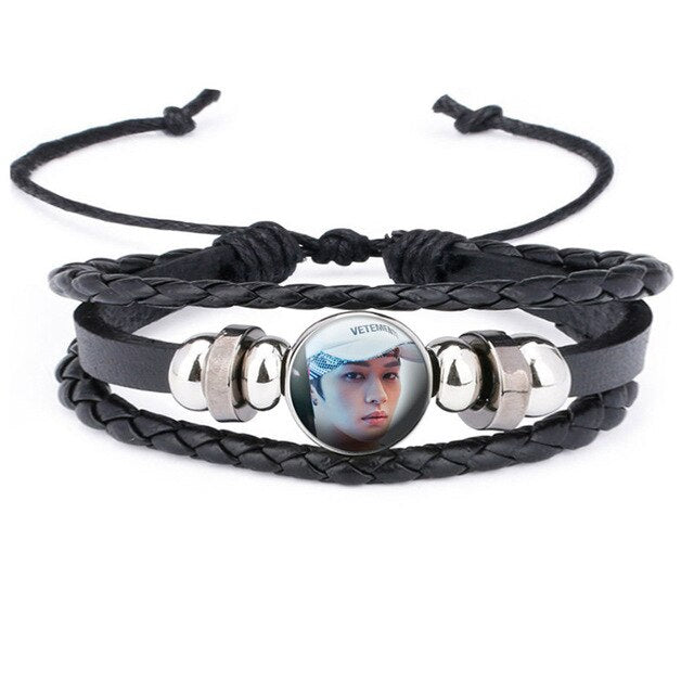 1 Pcs Kpop Stray Kids New Album GO Sheng CHANG BIN HYUN JIN FELIX LEE KNOW Hand-woven Leather Bracelet Around Accessories