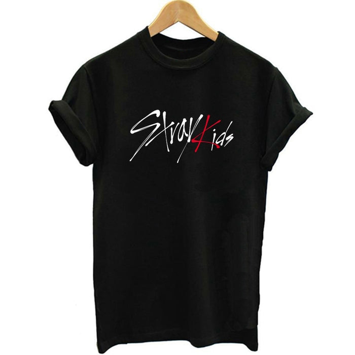 100% cotton t-shirt woman stray kids t shirt women tshirt ladies tee shirts korean best friends clothes big size cute top