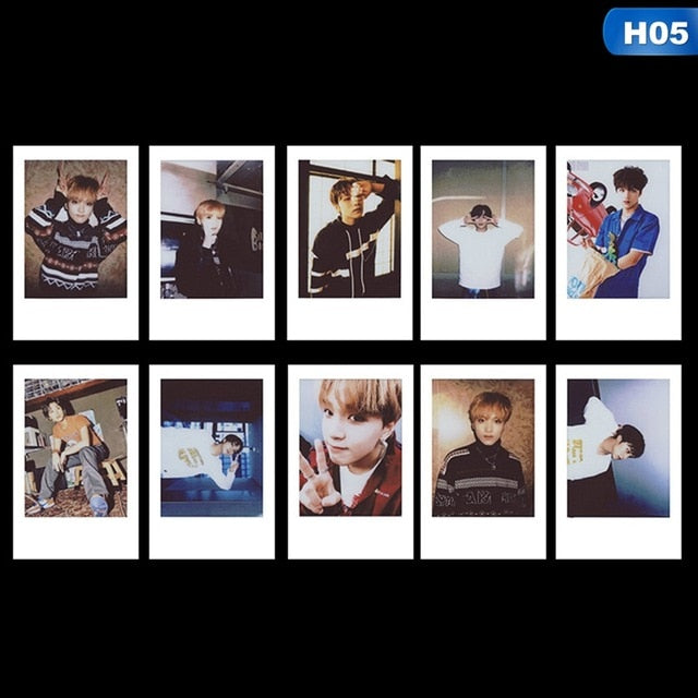 10PCS/Set KPOP NCT 127 Taeyong WINWIN Photo Cards Poster LOMO Cards Self Made Paper Photocard Fans Gift Collection