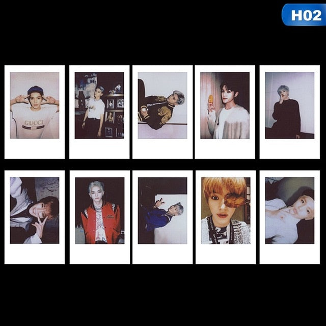 10PCS/Set KPOP NCT 127 Taeyong WINWIN Photo Cards Poster LOMO Cards Self Made Paper Photocard Fans Gift Collection