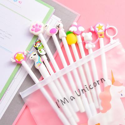 10Pcs/Set Gel Pen Unicorn Pen Stationery Kawaii School Supplies Gel Ink Pen School Stationery Office Suppliers Pen Kids Gifts