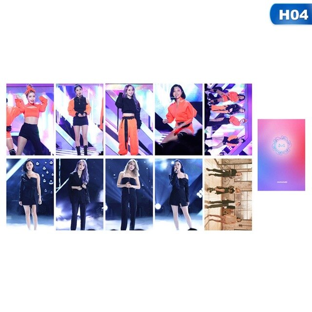 10Pcs/Set Kpop MAMAMOO Album Reality In BLACK Self Made Paper Lomo Card Photo Card Poster Photocard Fans Gift Collection