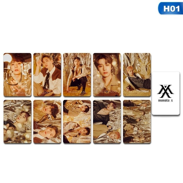 10Pcs/Set Kpop Monsta X Double Sides LOMO Card New Album FANTASIA X Photocard Fans Collection