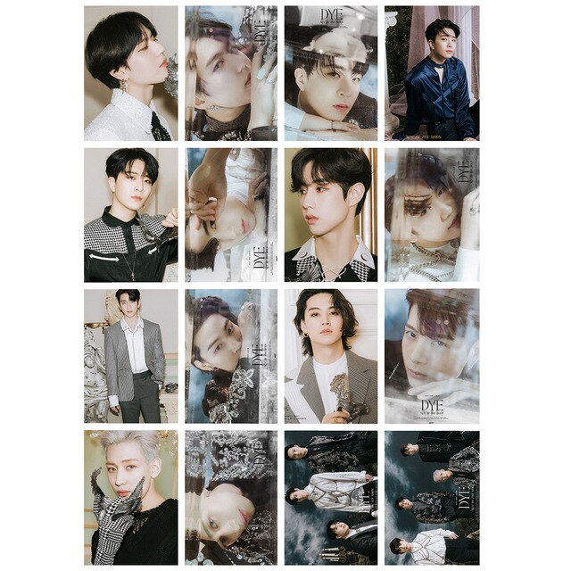 16pcs/set Kpop Got7 New album Dye photo card Lomo Card Postcard for fans Collection Mark JACKSON JB wholesale New arrivals