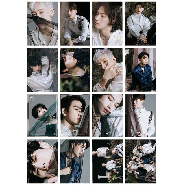 16pcs/set Kpop Got7 New album Dye photo card Lomo Card Postcard for fans Collection Mark JACKSON JB wholesale New arrivals