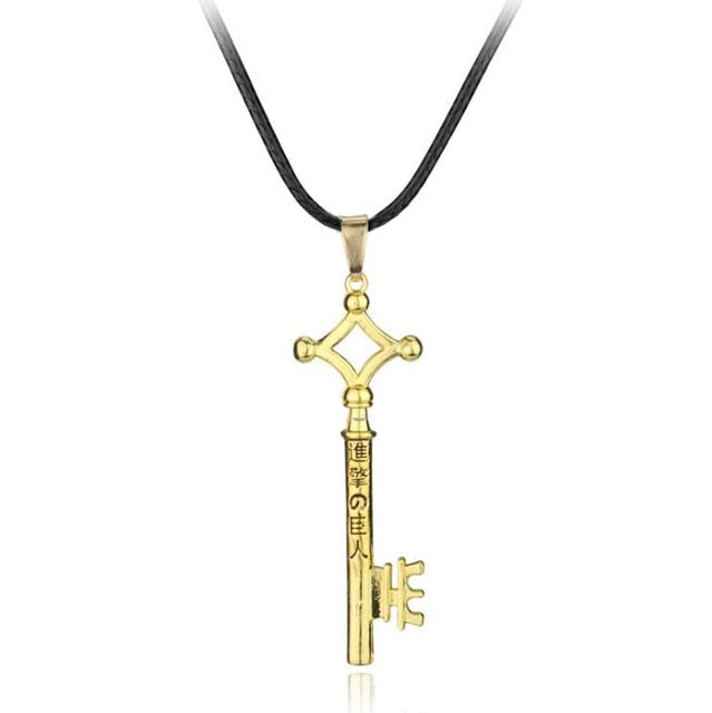 1pc Anime Attack on Titan Alloy Necklace Figure Toys Wings of Liberty Shingeki No Kyojin Leather Chain Gold Silver Pendant Gift