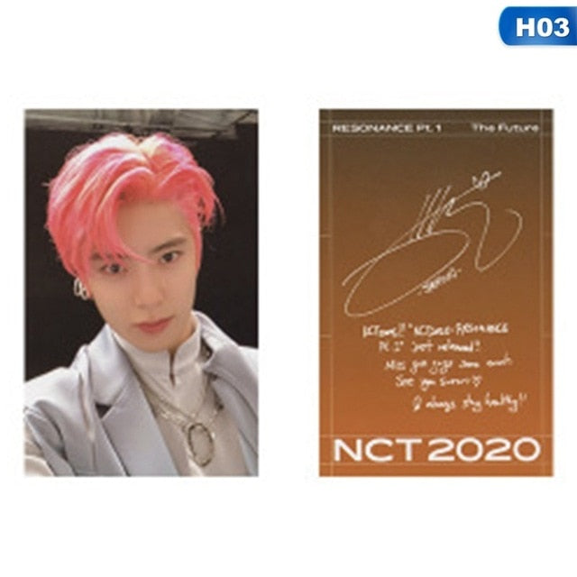 1pc NCT 2020 : RESONANCE Pt. 1 Lomo Photo Card Kpop HD Photocard Signature Small Card
