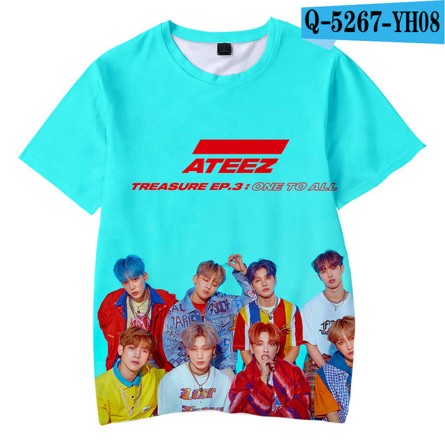 KPOP ATEEZ 3D Children T-shirts Spring/KPOP  Kpop tshirt - Kpopshop