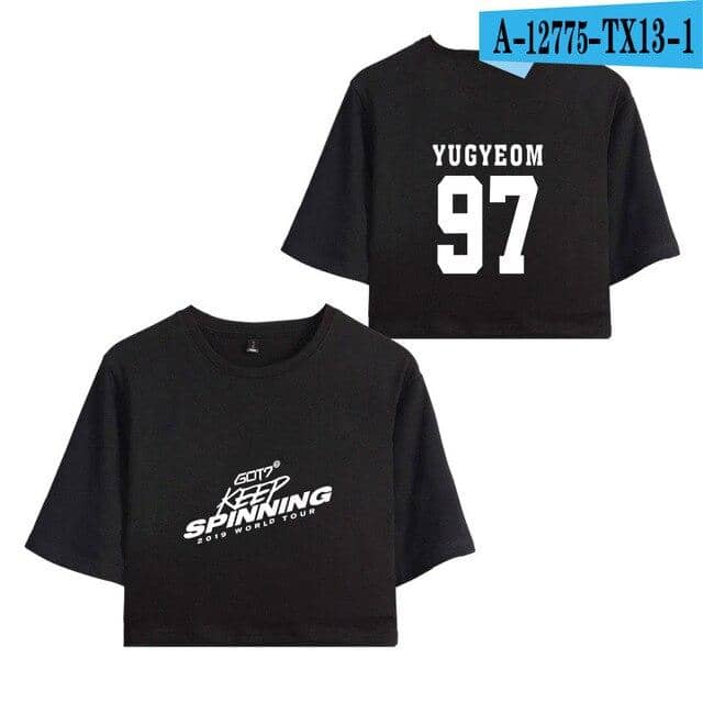 Kpop Newest 2019 KPOP GOT7 WORLD TOUR KEEP SPINNING NEW print Women Crop Tops Short Sleeve T-shirt Trendy Streetwear Girls Sexy T Shirt that you'll fall in love with. At an affordable price at KPOPSHOP, We sell a variety of 2019 KPOP GOT7 WORLD TOUR KEEP SPINNING NEW print Women Crop Tops Short Sleeve T-shirt Trendy Streetwear Girls Sexy T Shirt with Free Shipping.