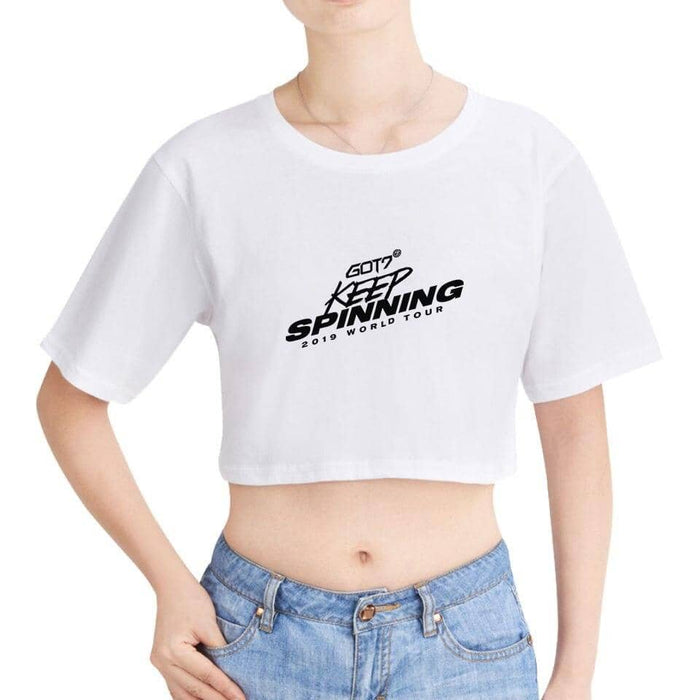 Kpop Newest 2019 KPOP GOT7 WORLD TOUR KEEP SPINNING NEW print Women Crop Tops Short Sleeve T-shirt Trendy Streetwear Girls Sexy T Shirt that you'll fall in love with. At an affordable price at KPOPSHOP, We sell a variety of 2019 KPOP GOT7 WORLD TOUR KEEP SPINNING NEW print Women Crop Tops Short Sleeve T-shirt Trendy Streetwear Girls Sexy T Shirt with Free Shipping.
