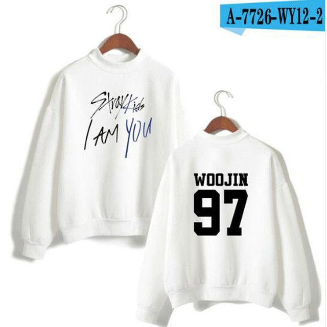 2019 KPOP Straykids Stray Kids Album I Am You CHANGBIN BANG CHAN WOOJIN MINHO Turtleneck Women Hoodie Sweatshirt Hip Hop Clothes