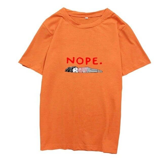 Women's Funny O-Neck Korean Style T-Shirt Tops - Kpopshop