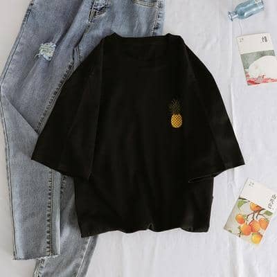 Kpopshop Originals - new women  O-neck chic basic t-shirts korean vintage womens  tops - Kpopshop