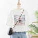 Kpopshop Originals - new women  O-neck chic basic t-shirts korean vintage womens  tops - Kpopshop