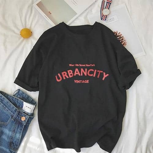 Kpopshop Originals - new women  O-neck chic basic t-shirts korean vintage womens  tops - Kpopshop
