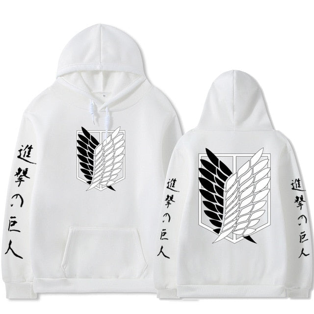 2020 Hot Japanese Anime Graphic Hoodies Attacking Giant Demon Slayer Attack on Titan Sweatshirt Unisex