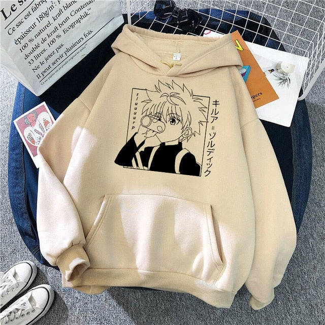 2021 Hot Japanese Anime Manga Kawaii Hunter X Hunter Hoodies Men/Women Short Sleeve Sweatshirt  For Teens