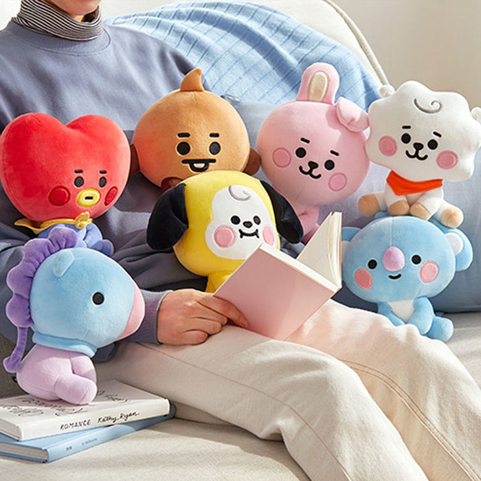 22cm Cartoon Animal Bangtan Boy Plush Toy KPOP Star Group Bt21 Soft Stuffed Pillow Dolls Cute Neck Pillow Toy Christmas Gift