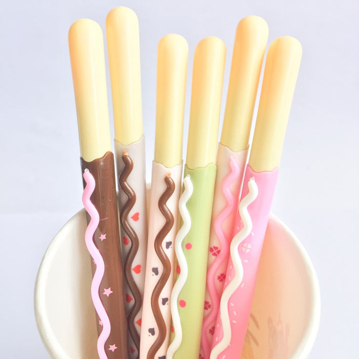2X Lifelike Biscuit Stick Kawaii Cookie Gel Pen School Supplies Stationery Writing Student Gift Kids Rewarding
