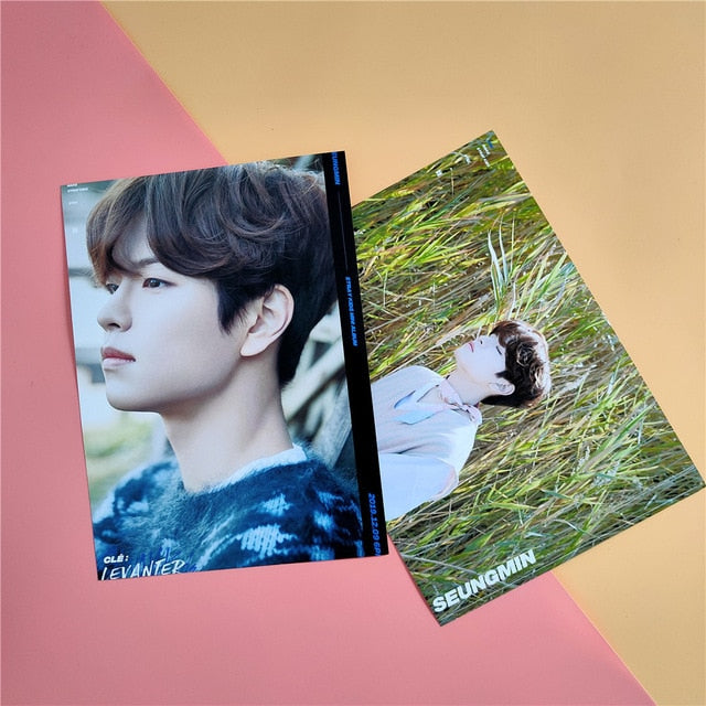 2pcs/set 21*30cm Kpop Stray Kids poster new album LEVANTER Photo self-adhesive HD album poster sticker