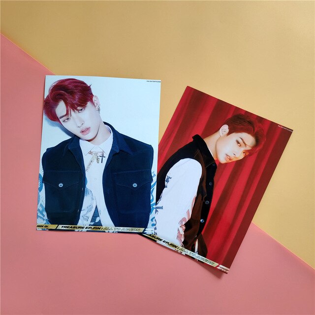2pcs/set Kpop ATEEZ poster stickers 21*30cm self-adhesive Photo Album WONDERLAND hanging painting K-pop Ateez photo poster