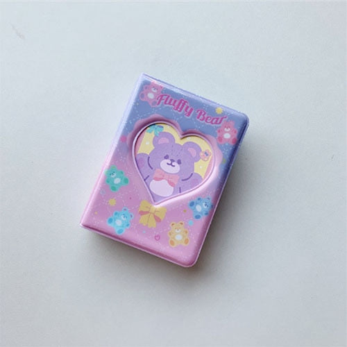 3 Inch Mini Photo Album 32 Pockets Square Hollow Kpop Card Holder Bronzing Stars Picture Storage Case PVC Photocard Holder