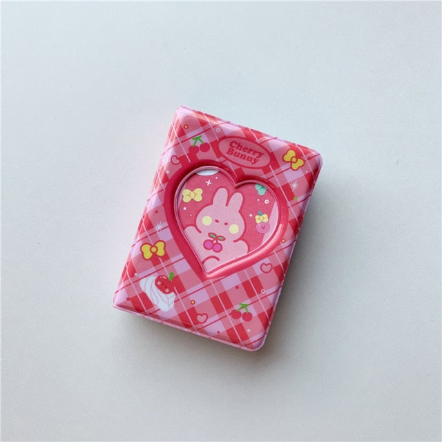 3 Inch Photo Album INS Korean Cute Cartoon Rabbit Bear Picture Storage Case 40 Pockets Polaroid Album Kpop Photocard Holder