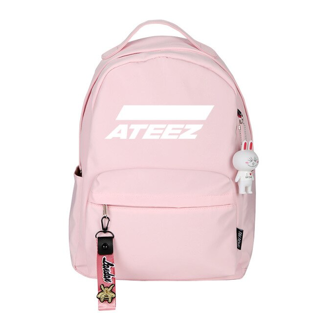 1 Pcs Kpop ATEEZ Women Student Printed Backpack Bag Canvas College Bag Teenager School Bag Accessories