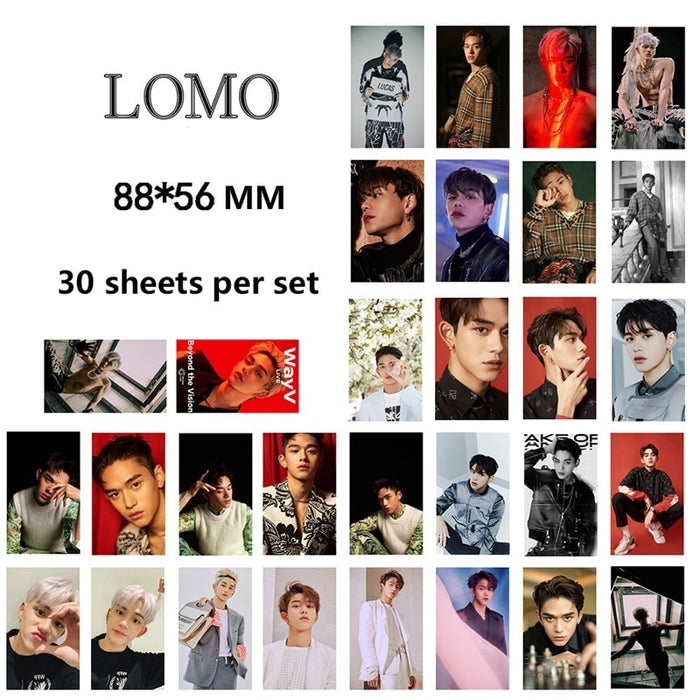 30Pcs/Set High Quality Kpop NCT WAYV Solo Photo Card Winwin Lucas Ten Turn Back Time Photocard Stationery