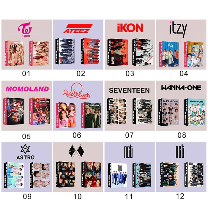 30Pcs/set KPOP ATEEZ RED VELVET MOMOLAND Photocard Lomo Card Paper Small Cards Album