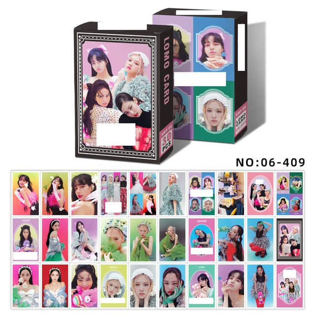 30pcs Kawaii Korea Kpop Combination New Spot Bl Lomo Card Lisa Jennie Jisoo Rose Peripheral Star Greeting Card