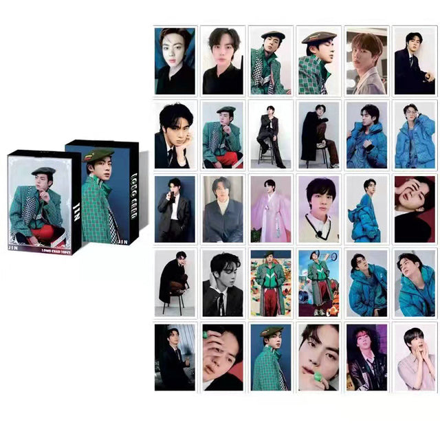 30pcs/box Kpop Boys Lomo Card Set Jungkook Jimin Photocard Stray Kids Photo Card Album