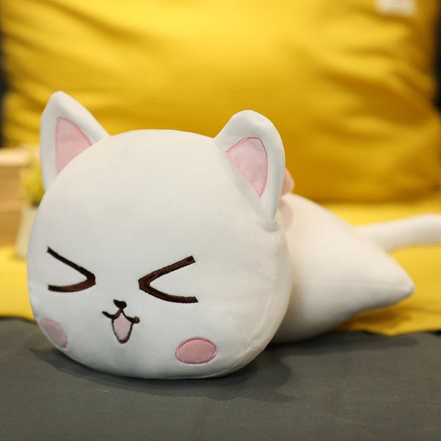 35/50/ 60cm Kawaii Lying Cat Plush Toys Stuffed Cute Cats Doll Lovely Animal Pillow Soft Cartoon Cushion