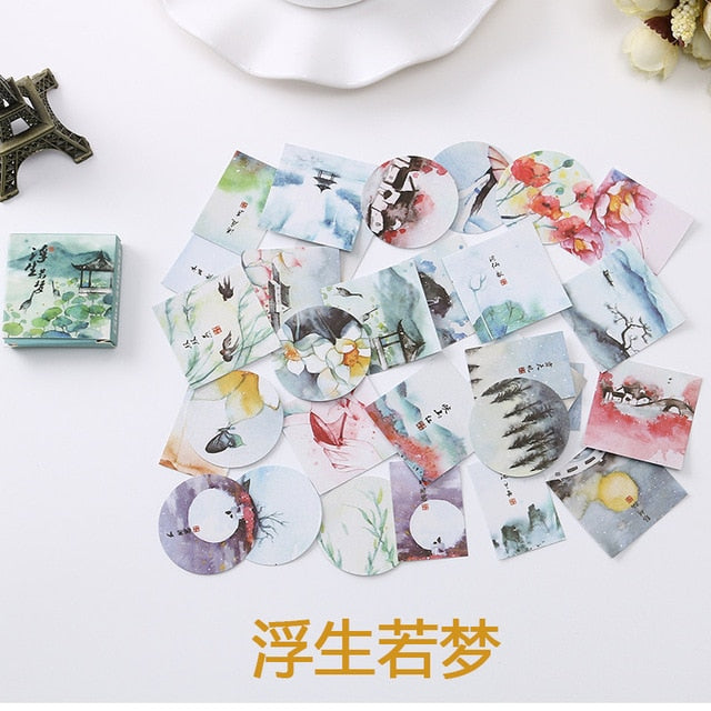 40 PCS/box Mini Cartoon Paper Sticker Decoration Decal DIY Album Scrapbooking Seal Sticker Kawaii Stationery Gift