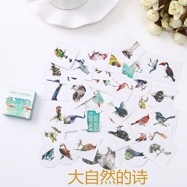 40 PCS/box Mini Cartoon Paper Sticker Decoration Decal DIY Album Scrapbooking Seal Sticker Kawaii Stationery Gift
