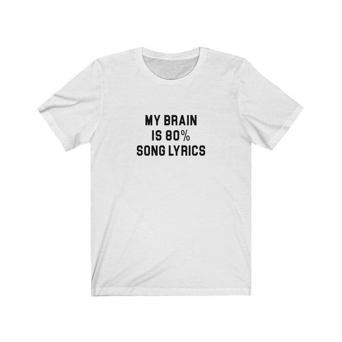 My Brain Is 80% Song Lyrics T-Shirt - Trendy Kpop T-shirts - Kpop Classic T-Shirt