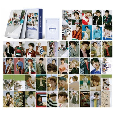 54PC KPOP Boys Photocard Album SPEAK YOURSELF Self Made Paper Card Lighes/Boys With Luv Photo Cards Poster  DREAM SK
