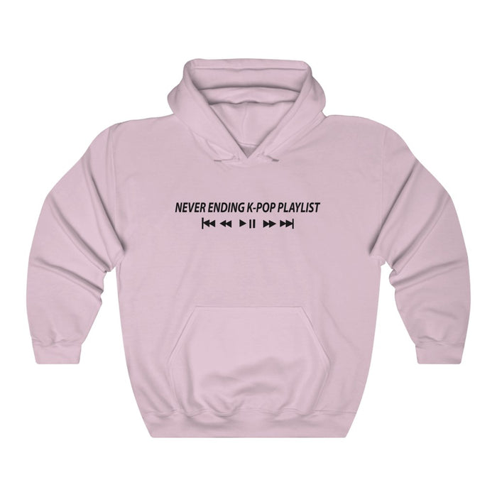 Never Ending K-Pop Playlist Hoodie - Trendy Winter Kpop Hoodies Kpop Fashion - Kpop Hooded Sweater