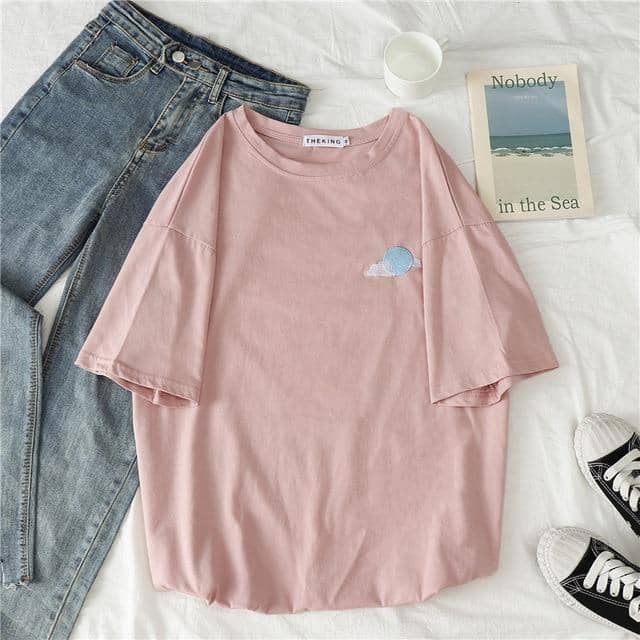 Kpopshop Originals - 90s girl Women carrot O-neck T-shirts Vintage Ullzang  Top Tees Female - Kpopshop