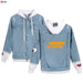 ATEEZ Hooded Denim Jacket For Women Jeans Jacket Holes Vintage  Coat Female loose Basic Coats - Kpopshop