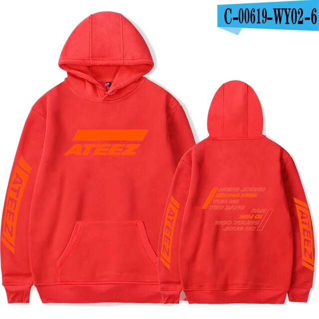 ATEEZ Men/women 2021 New Fashion Hip Hop Hoodies High Quality Streetwear Hoodies ATEEZ Men's Sweatshirt Print Casual