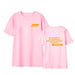 ATEEZ kpop Pink T-shirt New Korean loose Plus Size Round Collar - Kpopshop