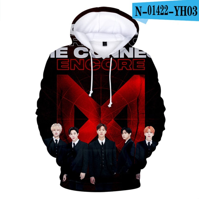 Monsta X 3D Hoodies Men/Women Autumn Fashion Casual Sweatshirts 3D Print Monsta X Men's Hoodie TOP