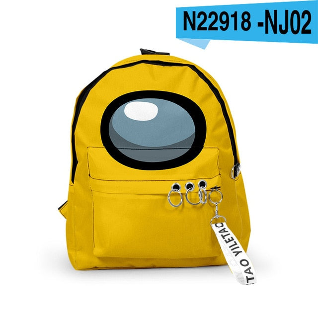 Among Us Backpacks Small Bags Unisex Candy Colors 3D Oxford Waterproof Key Chain Accessories Cute Kawaii Boys Girls School Bags