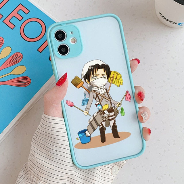 Anime Japanese Attack on Titan Phone Case for Iphone 12 Mini 11 Pro XS MAX 8 7 6 6S Plus X SE20 XR Soft Bumper Fundas Coque Case
